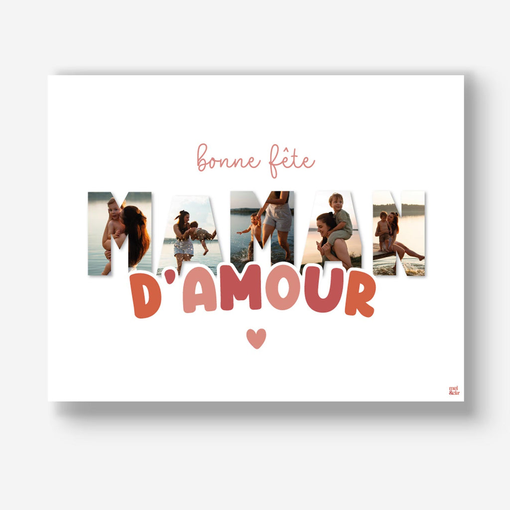 Affiche personnalisée - Photo Maman D'amour