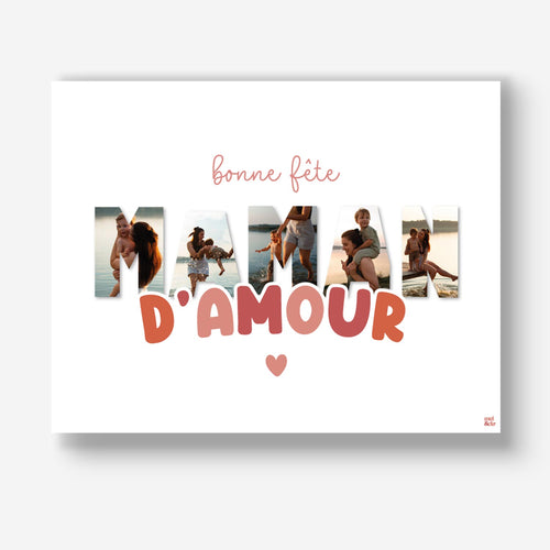 Affiche personnalisée - Photo Maman D'amour