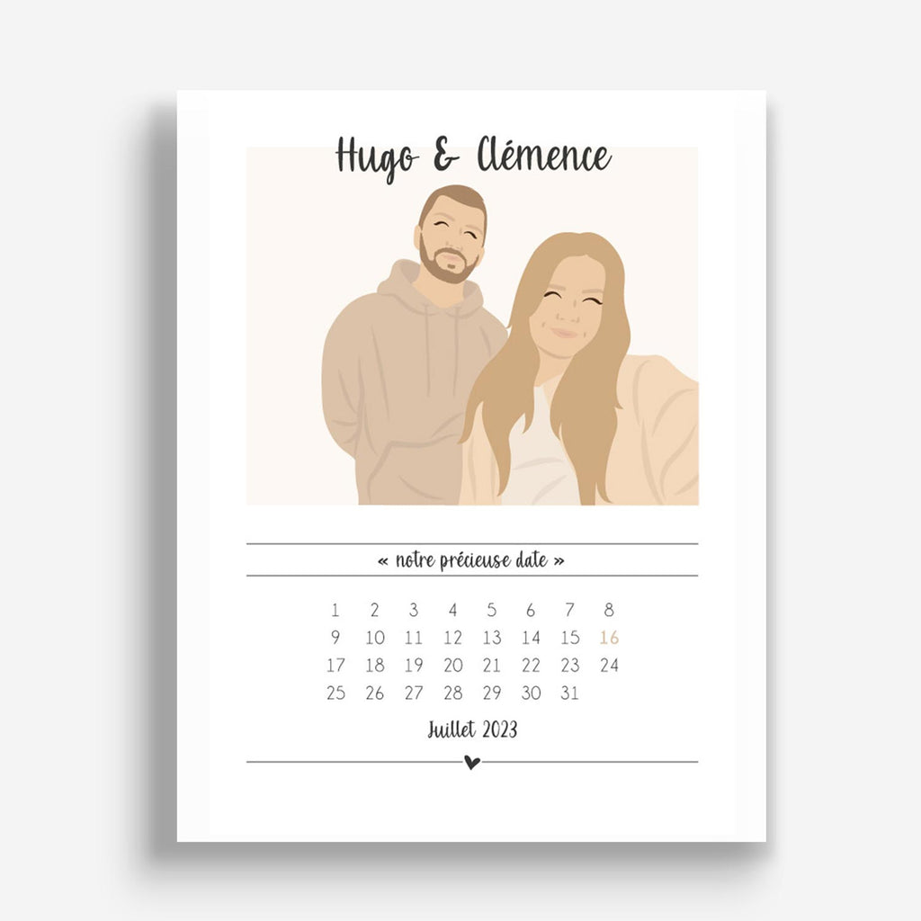 Affiche personnalisée pour couple, cadeau couple à personnaliser - meiandcia