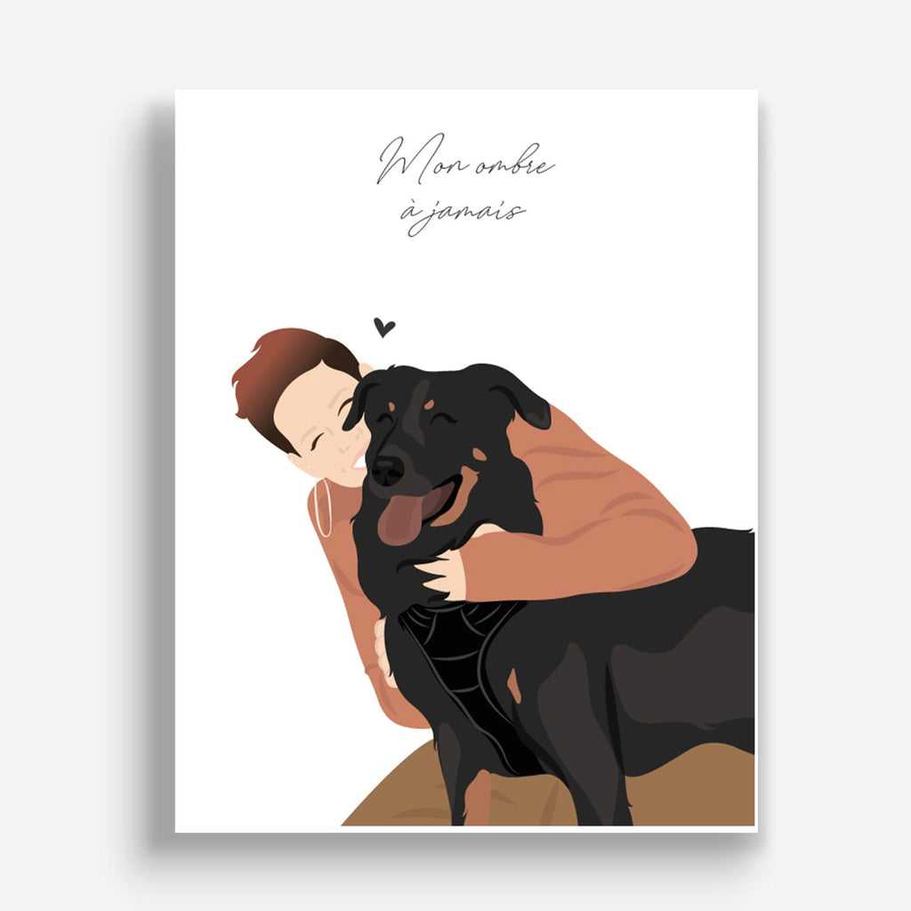 Portrait personnalisé, affiche animaux, animal de compagnie - meiandcia