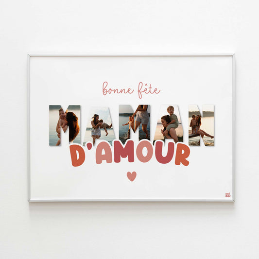 Affiche personnalisée - Photo Maman D'amour