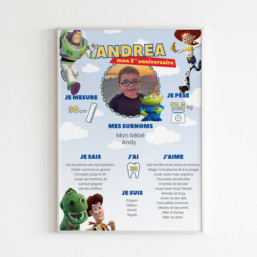 Affiche personnalisée «  À propos de moi » plusieurs thèmes disponibles 