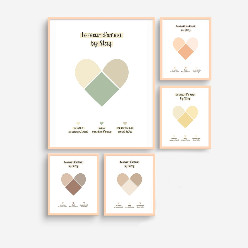 Affiche personnalisée pour couple, cadeau couple à personnaliser - meiandcia